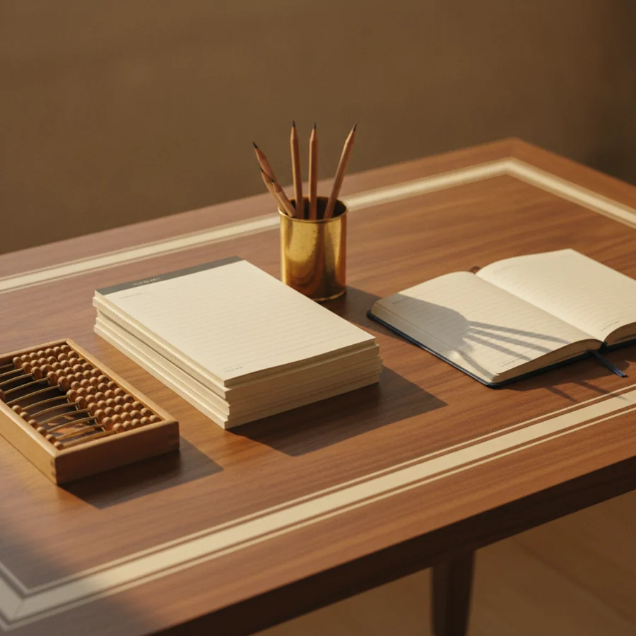 Editorial still life representing the economics of a Education / kids coding business