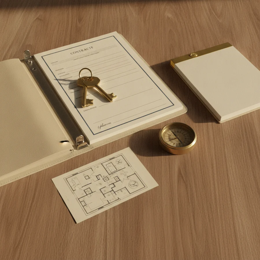 Editorial still life representing the economics of a Real estate brokerage business