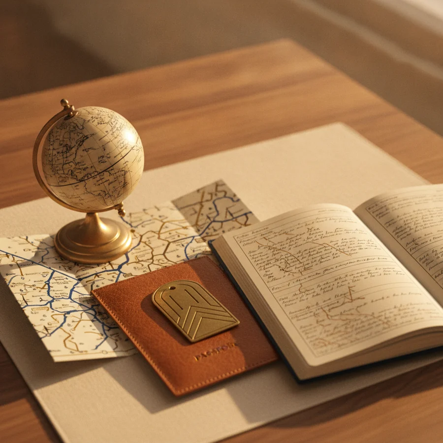 Editorial still life representing the economics of a Travel agency (home-based) business